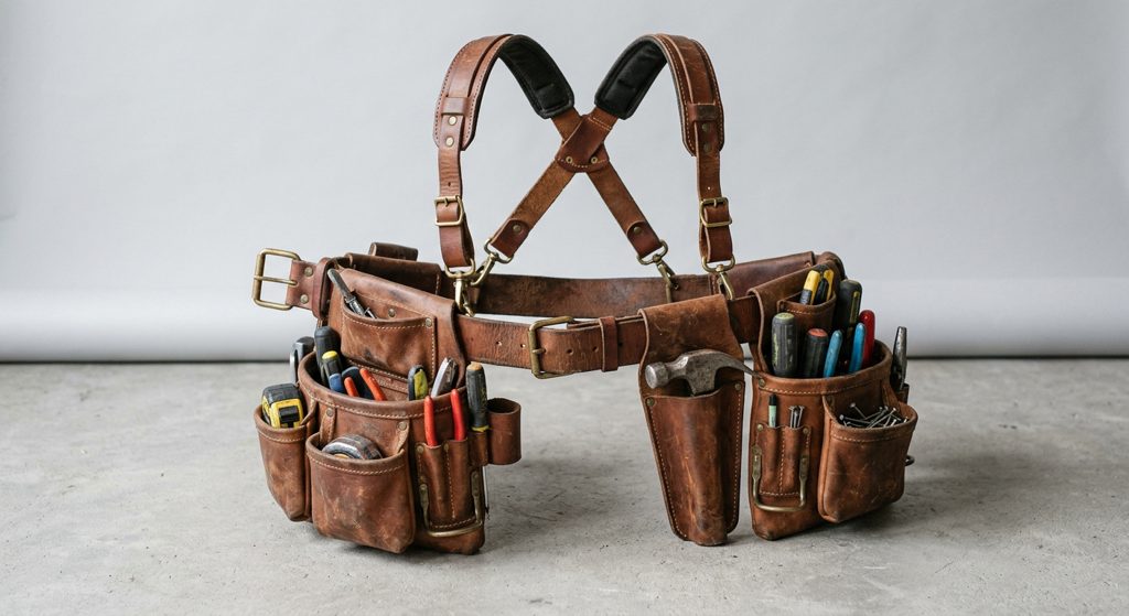 20-Pocket Leather Tool Belt