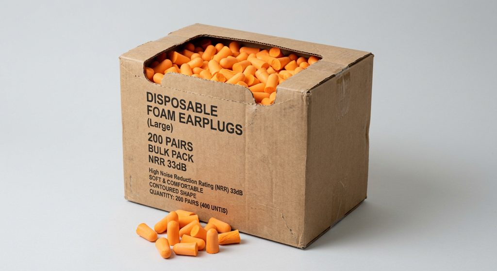 Foam Earplugs (200-pair box)